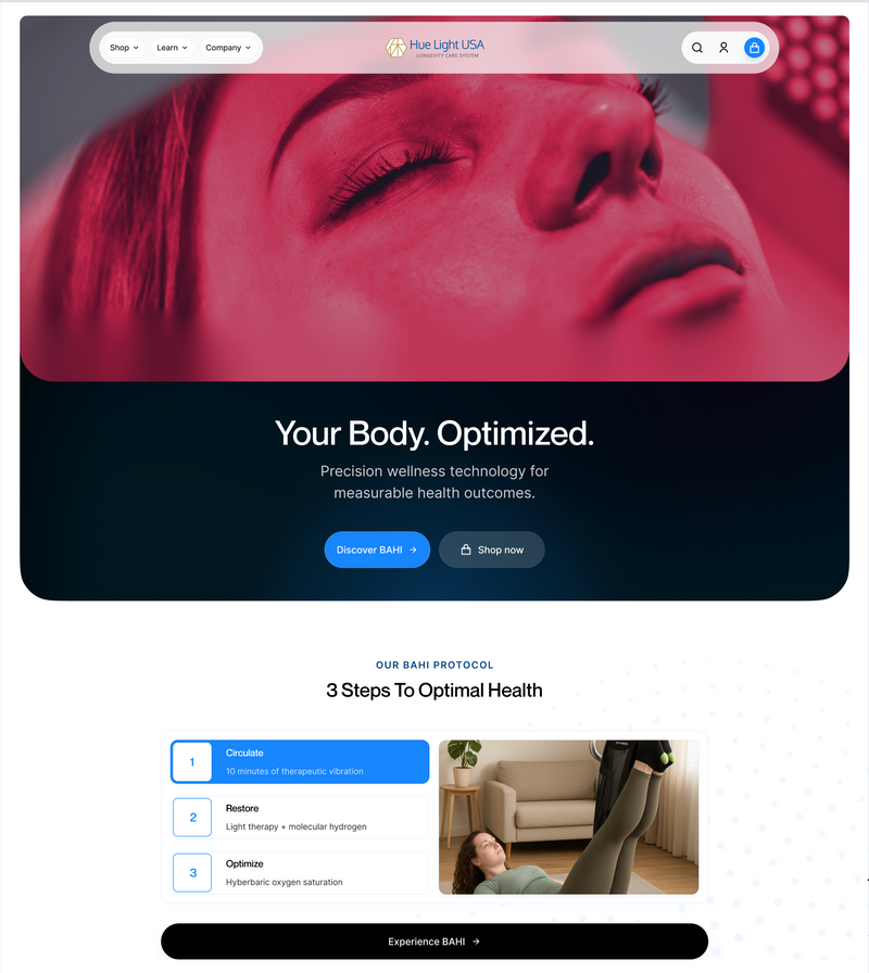 Huelight - Full Shopify Theme Redesign
