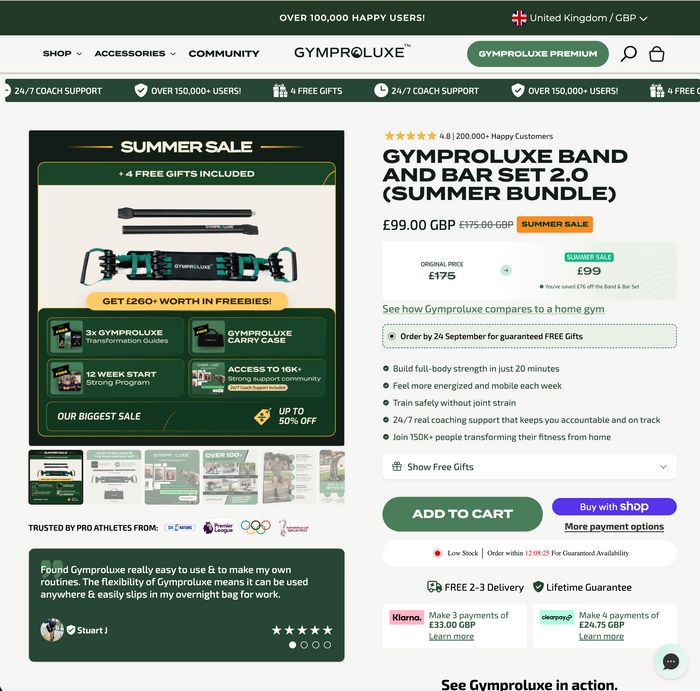 Gymproluxe – CRO & Full Funnel Partnership