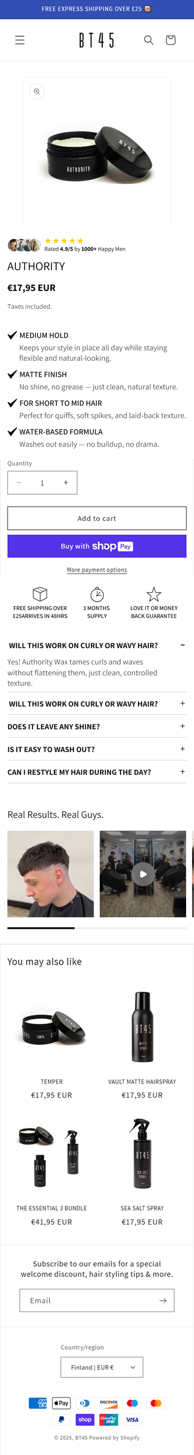 Product Pages example