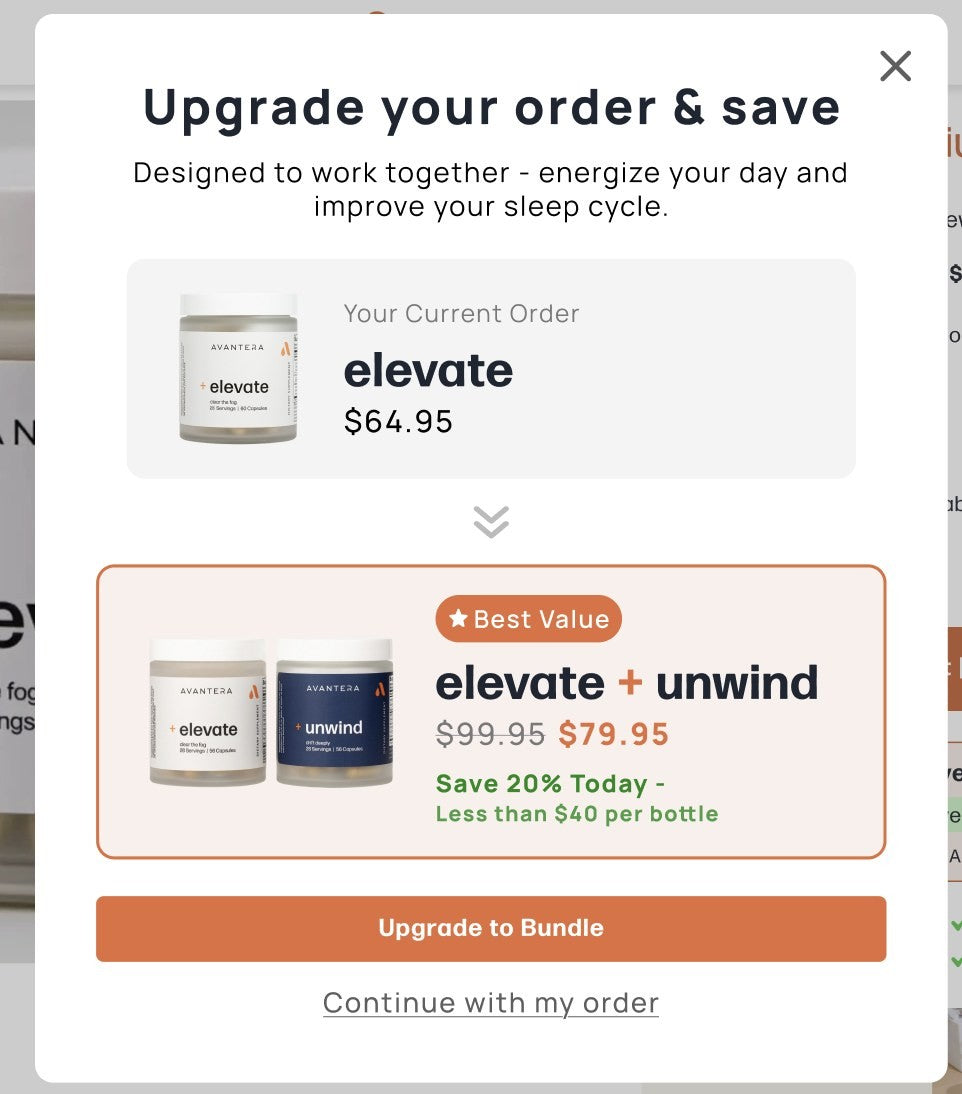 Raise order value at the moment of commitment