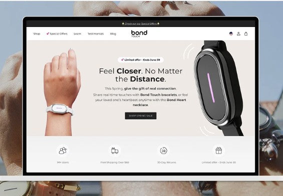 Bond Touch optimised page