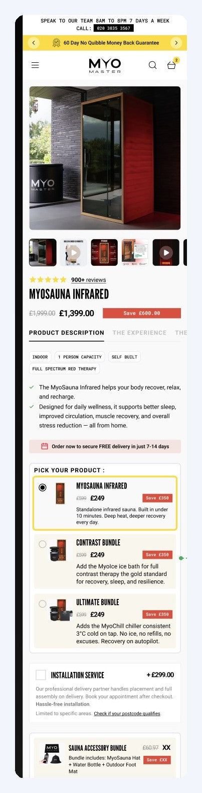 After · redesigned PDP with pick-your-product bundles